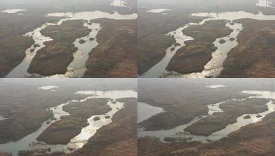 航拍 湿地 鸟 自然保护区 湿地保护区 北方高清在线视频素材下载