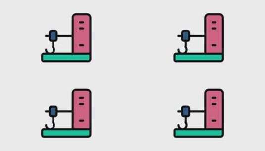 3D打印机动画图标高清在线视频素材下载