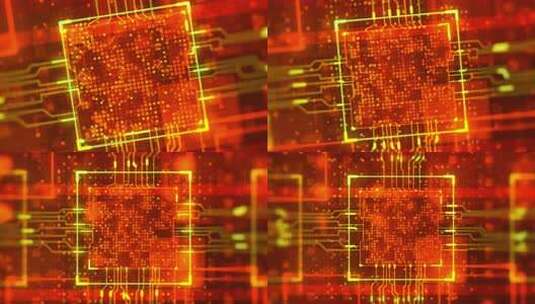 抽象电路芯片板数字背景高清在线视频素材下载