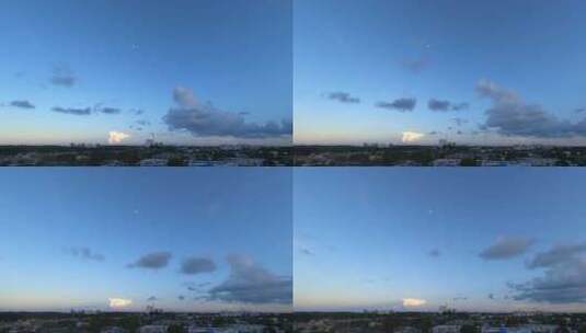 白天到黑夜云彩变化延时景观高清在线视频素材下载