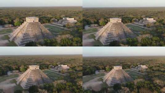 墨西哥墨西哥城月亮金字塔航拍高清在线视频素材下载