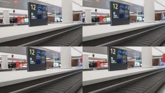 机场行李转盘传送带展示高清在线视频素材下载