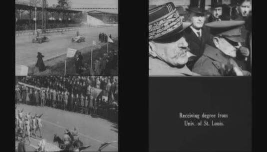 马歇尔·费迪南德·福奇法国第一次世界大战英雄之旅高清在线视频素材下载
