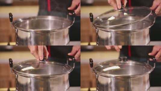 锅煮开水沸水高清在线视频素材下载