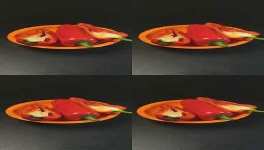 红辣椒食材调味品高清在线视频素材下载