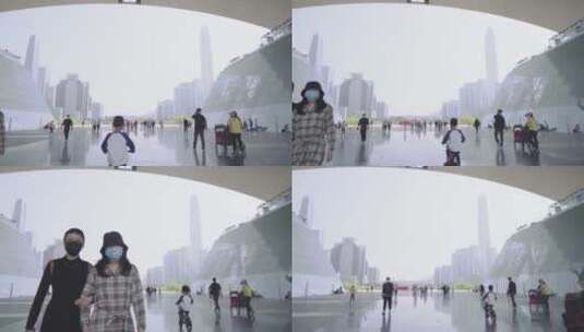 现代感：城市与人高清在线视频素材下载