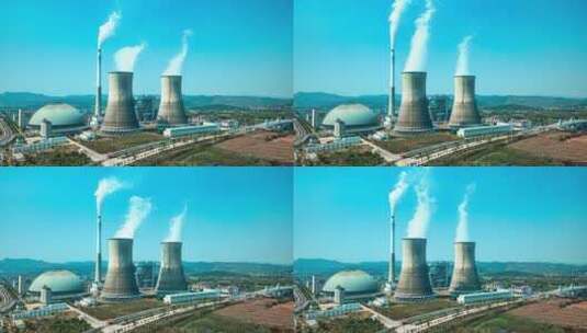 4k延时广西柳州工业发电厂素材高清在线视频素材下载