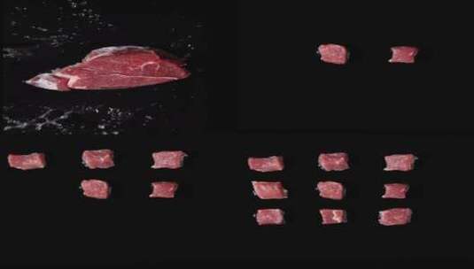 鸡肉牛肉掉落片段全-宽带（高）高清在线视频素材下载