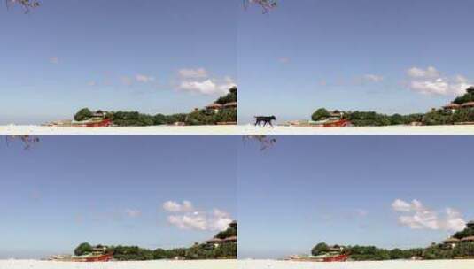 延时海滩上空移动的云高清在线视频素材下载
