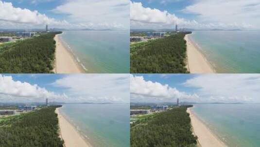 三亚海棠湾的海岸线高清在线视频素材下载