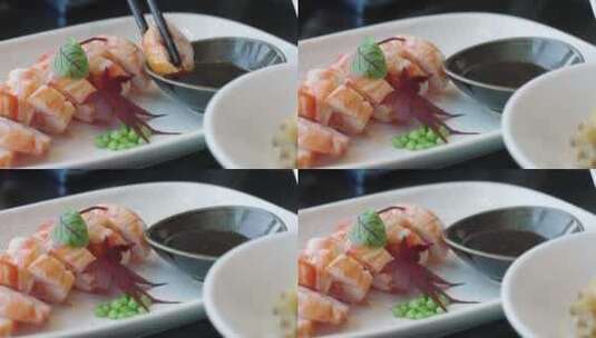 吃日本料理高清在线视频素材下载