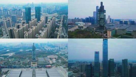 贵阳金融城多建筑多镜头版本二高清在线视频素材下载
