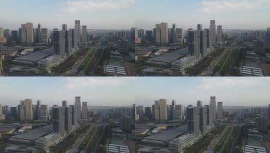 城市航拍南京河西金融中心航拍高清在线视频素材下载