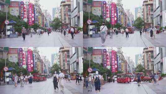 南京路步行街高清在线视频素材下载