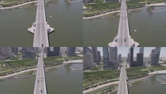 天津滨海新区开启桥高清在线视频素材下载