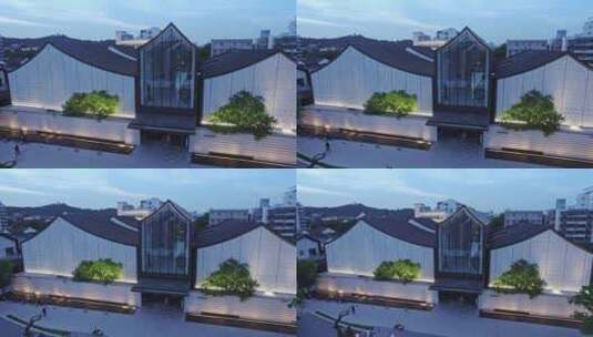 航拍徐渭艺术馆建筑风光高清在线视频素材下载
