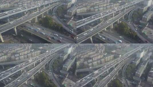 高架桥 航拍 杭州 上塘高架 3高清在线视频素材下载