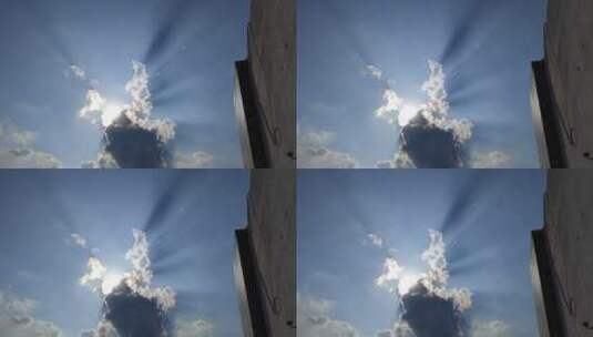 太阳光杯云朵遮挡午后的光影很迷人高清在线视频素材下载