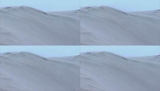 宁夏沙湖 沙地沙丘 大风下的沙坡流沙高清在线视频素材下载