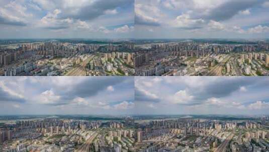 安徽蚌埠夏日城市航拍延时4k高清在线视频素材下载
