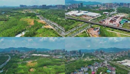 视频合集桂林城北区轨道交通建筑多镜头高清在线视频素材下载