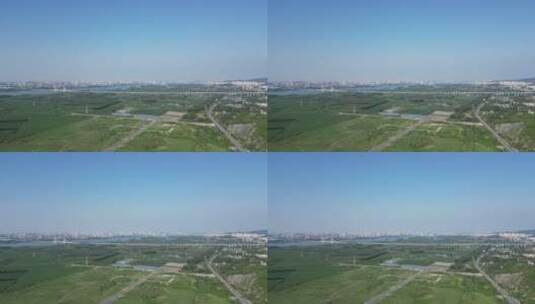 湖北襄阳城市全景航拍高清在线视频素材下载