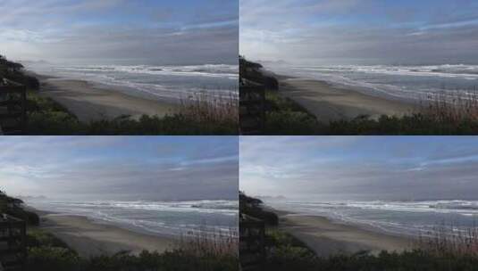 阳光中的海岸景观高清在线视频素材下载