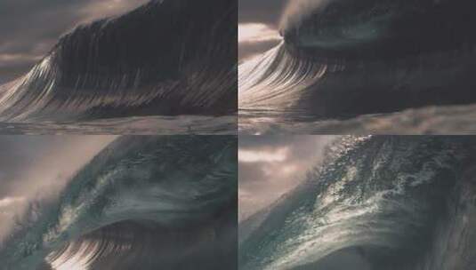 凶猛的海浪高清在线视频素材下载