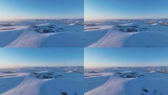 航拍雪域雪原风光高清在线视频素材下载