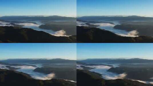日出时的山川峡谷云雾高清在线视频素材下载