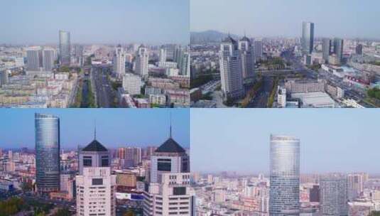 连云港市中心航拍高清在线视频素材下载