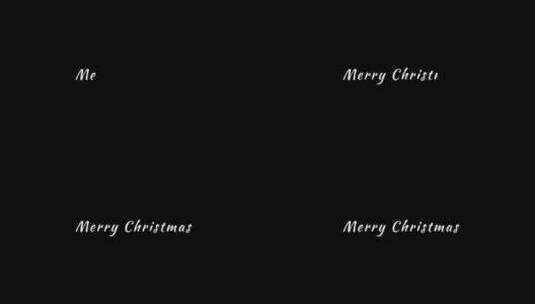 圣诞节手写文字 透明背景高清在线视频素材下载