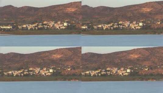 希腊维洛斯市沿海景观高清在线视频素材下载