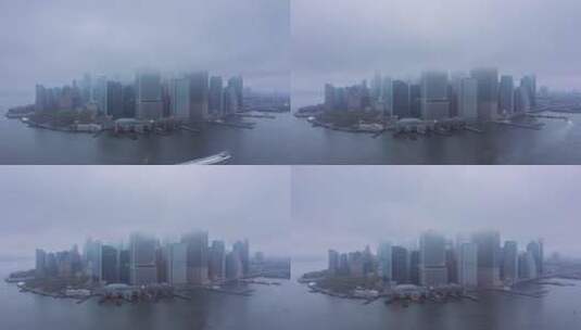 纽约城市天际线延时拍摄景观高清在线视频素材下载