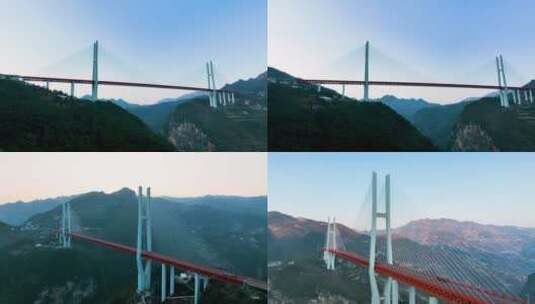 4K航拍 北盘江特大桥仰拍高清在线视频素材下载