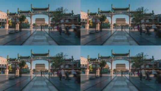 北京前门大街延时摄影高清在线视频素材下载