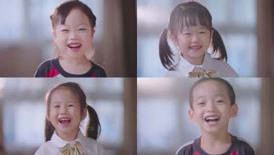 小孩天真的笑脸合集4k高清在线视频素材下载