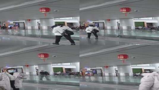春节机场场景高清在线视频素材下载