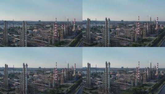 4k  航拍城市工业石油化工工厂厂房特写高清在线视频素材下载