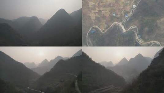 秦岭山川地貌环境自然风光航拍5高清在线视频素材下载