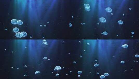 海底水母高清在线视频素材下载
