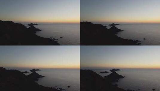 日落时科西嘉岛的瞭望塔和灯塔高清在线视频素材下载