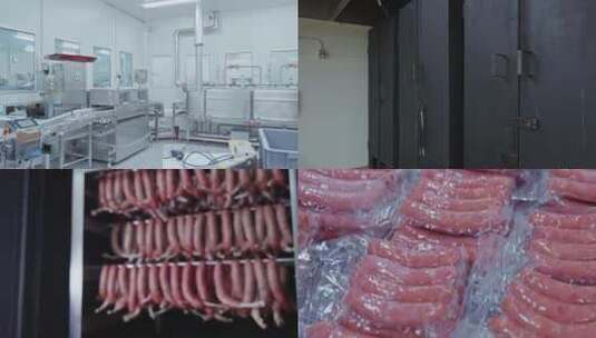 猪肉火腿肠食品厂宣传片素材高清在线视频素材下载