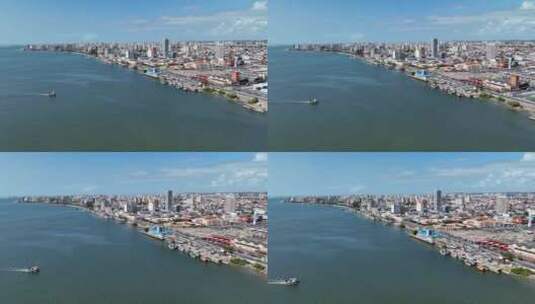 巴西Aracaju Sergipe的城市景观。巴西东北部的旅游业。高清在线视频素材下载