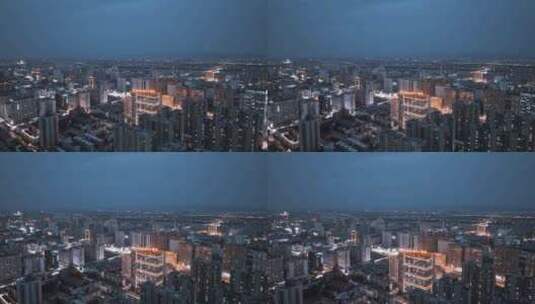 航拍洛阳城市夜景高清在线视频素材下载
