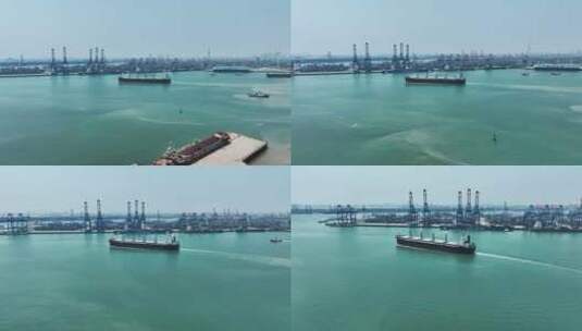 天津港航拍高清在线视频素材下载