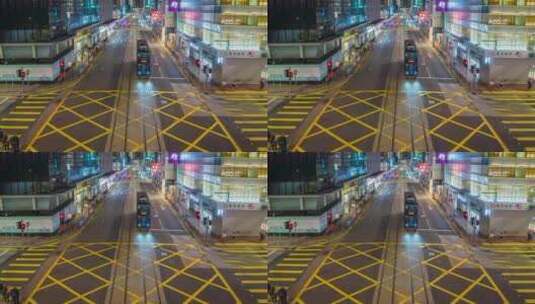 香港夜景车流延时高清在线视频素材下载