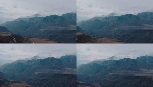 航拍高原雪山高清在线视频素材下载
