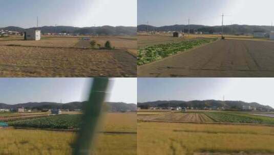日本列车窗外沿途乡村风景高清在线视频素材下载