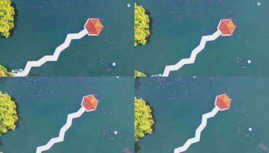 杭州西湖秋景航拍高清在线视频素材下载